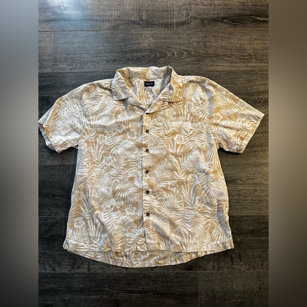 The Children’s Place Men’s Family Matching Tropical Button Down Shirt